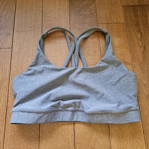 Lululemon Energy Bra - grey size 6 sports bra workout top - Picture 4 of 5